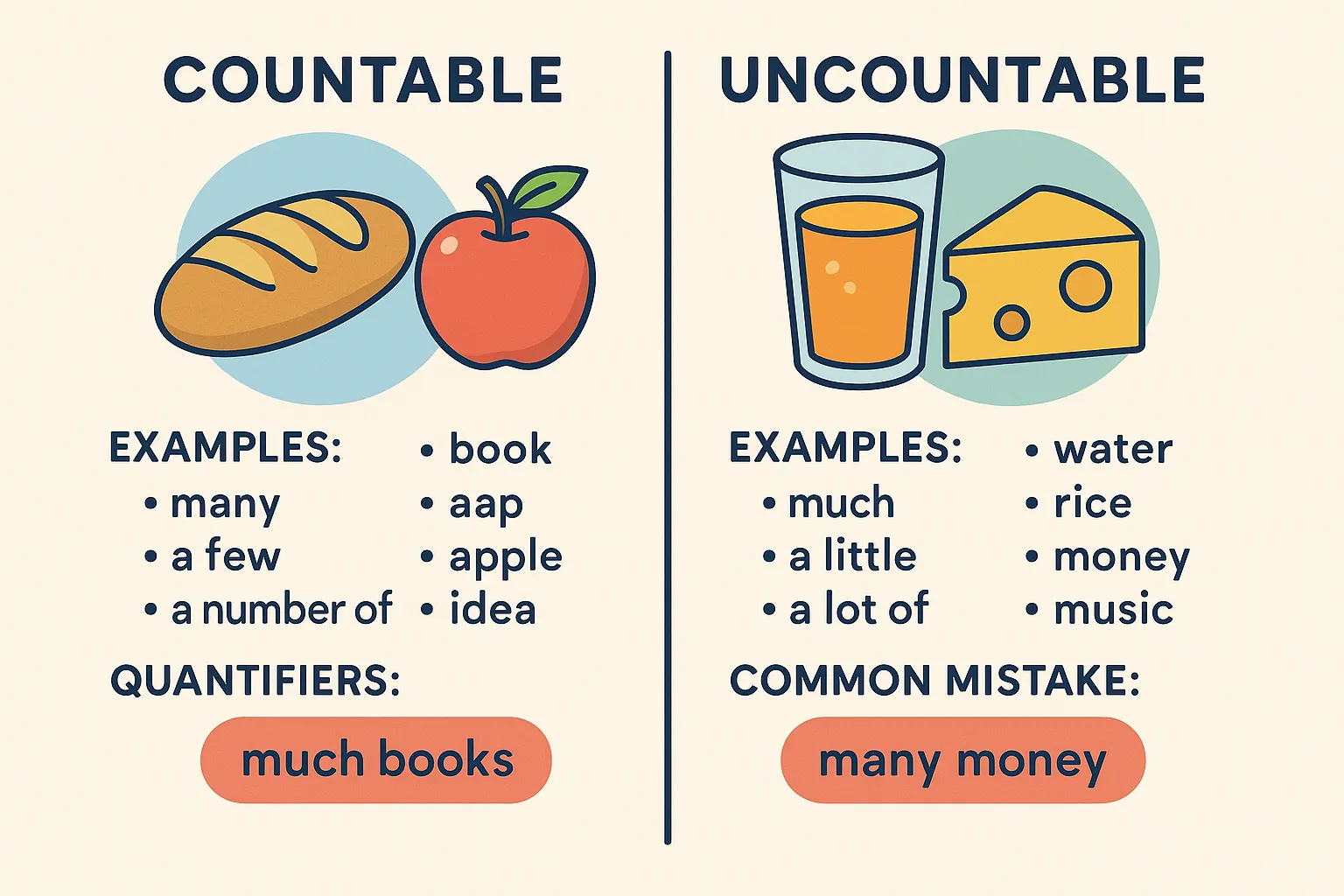Countable and Uncountable Nouns: Avoiding Common Mistakes